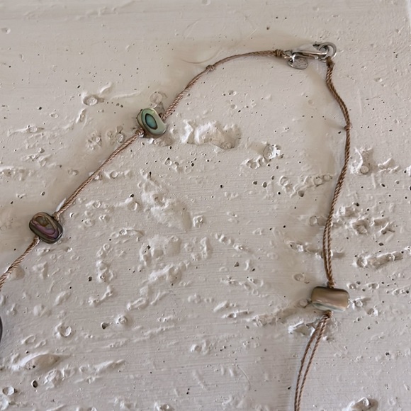 Silpada Amethyst, Sterling Silver, Shell and Cord Necklace - Picture 3 of 5